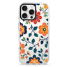 Petal Pop iPhone 16/15/14 Pro Max & Pro ultra clear case floral design, front product view