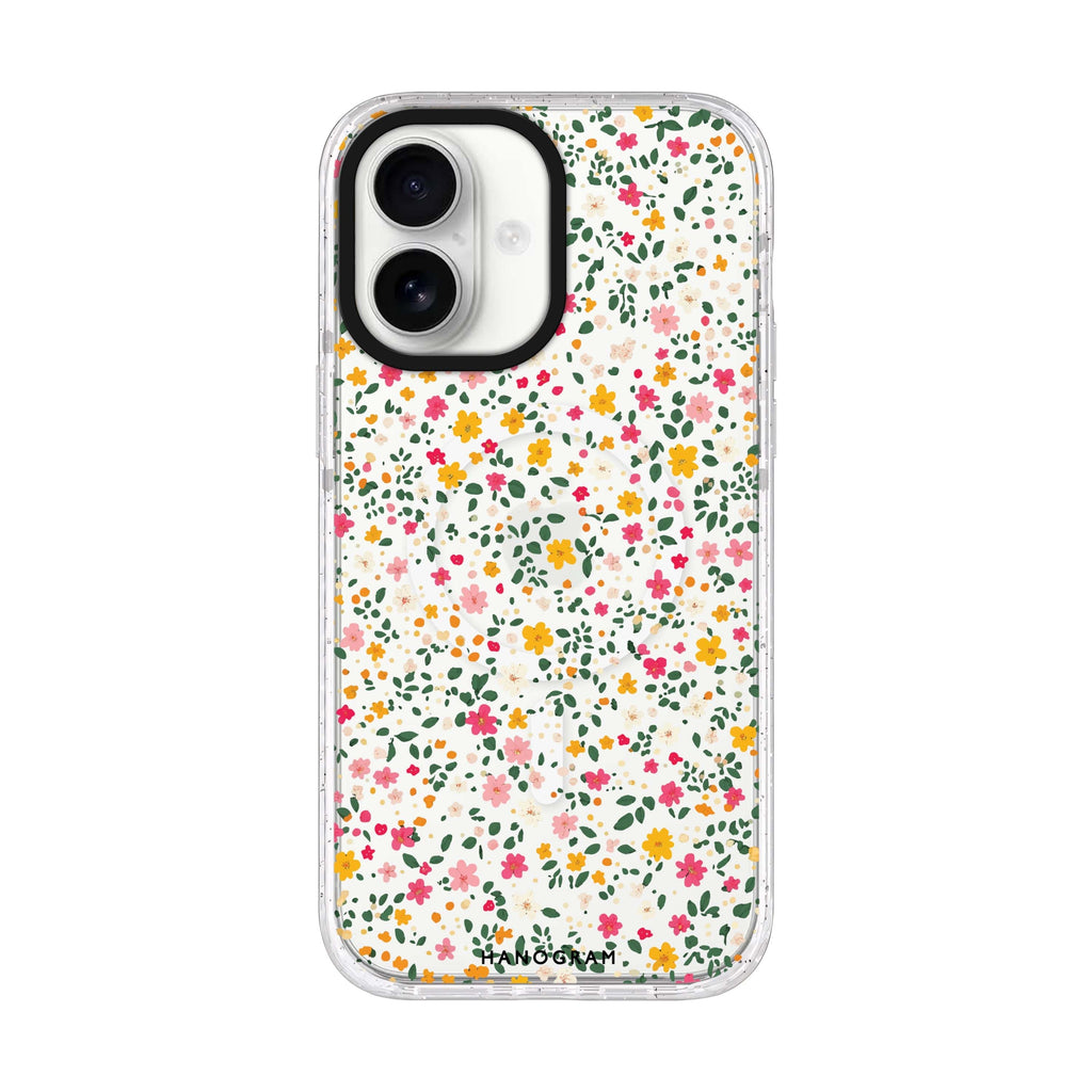Petite Bloom iPhone 17 ultra clear MagSafe case, front product view