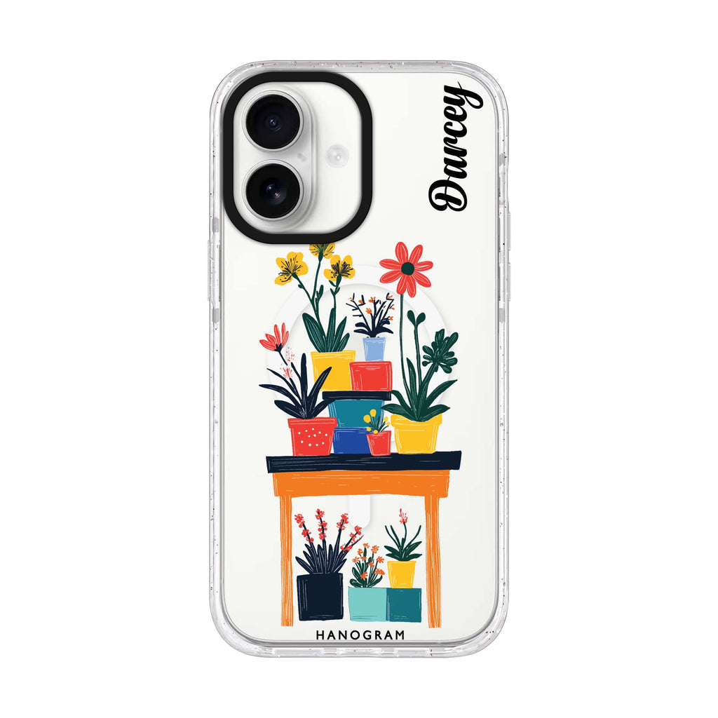 Color Stand personalized name iPhone 17 ultra clear MagSafe case, front product view