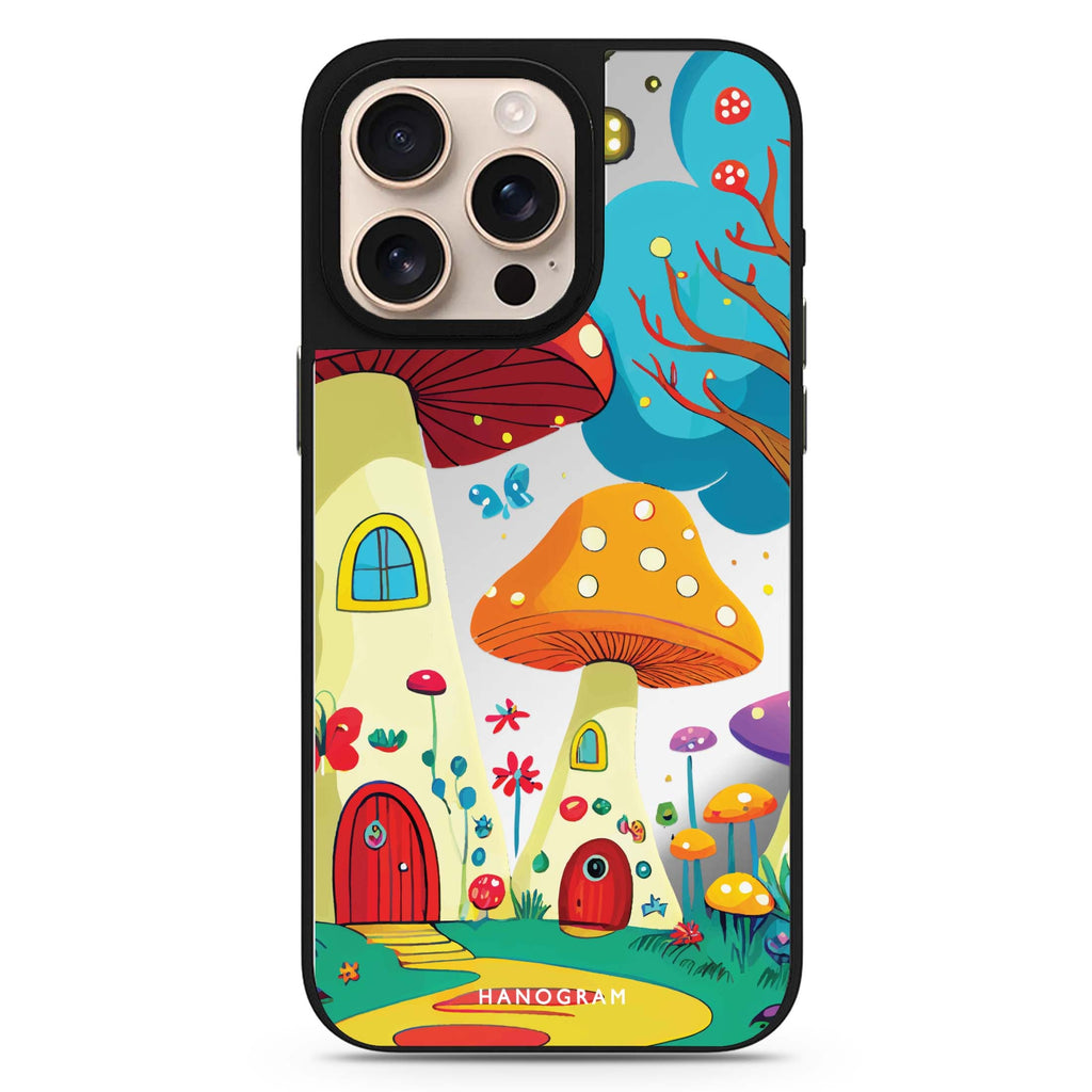 Mushroom Art Design 1 art-inspired design iPhone 16/15/14 Pro Max & Pro mirror case