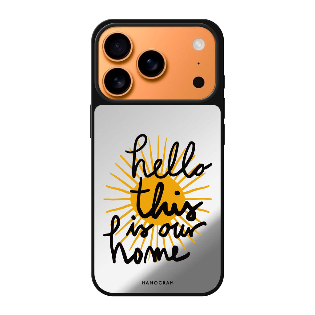 Hello! typography iPhone 17 Pro Max mirror case