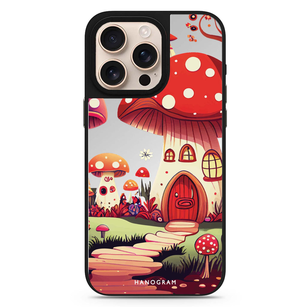 Mushroom Art Design 2 art-inspired design iPhone 16/15/14 Pro Max & Pro mirror case