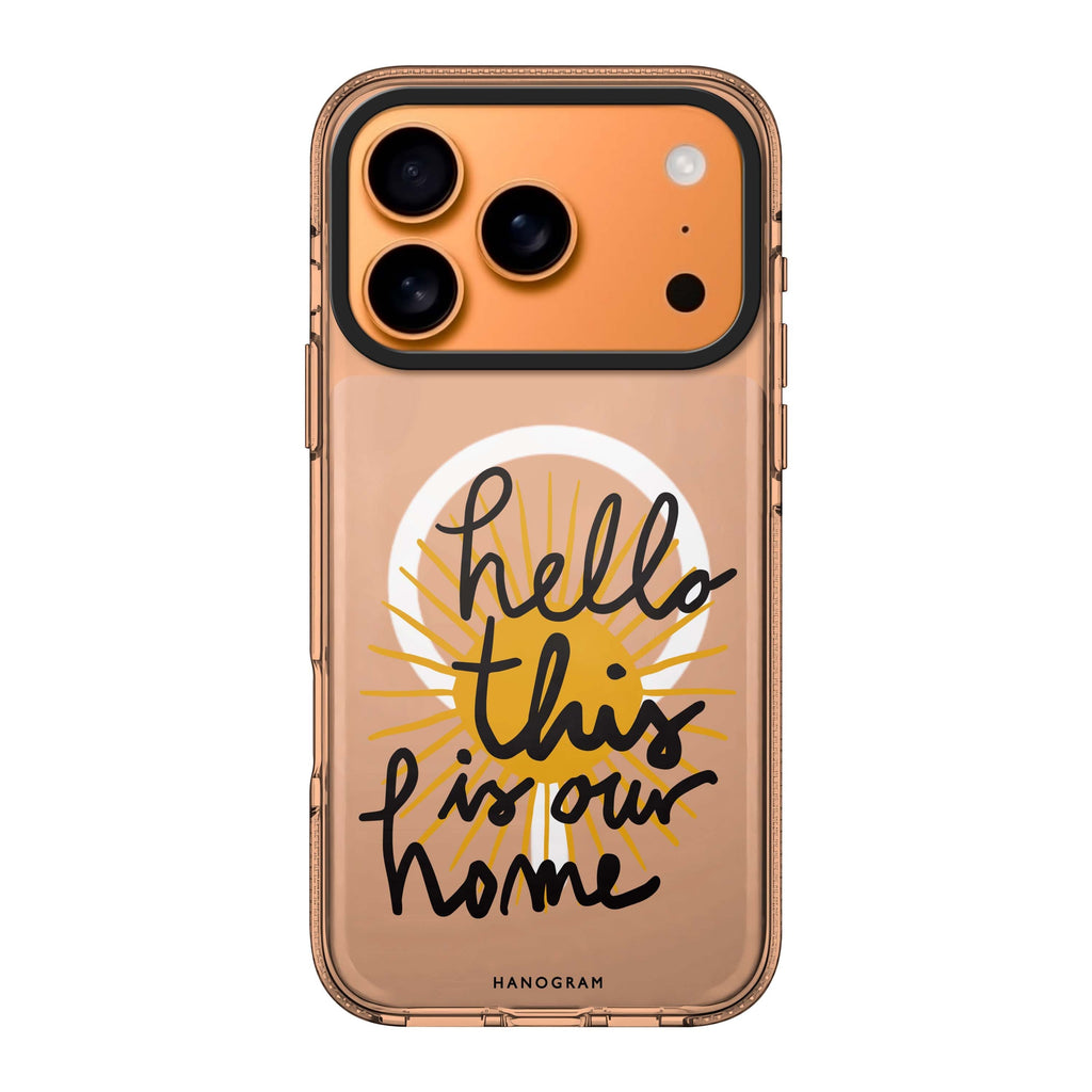 Hello! typography iPhone 17 Pro Max ultra clear case