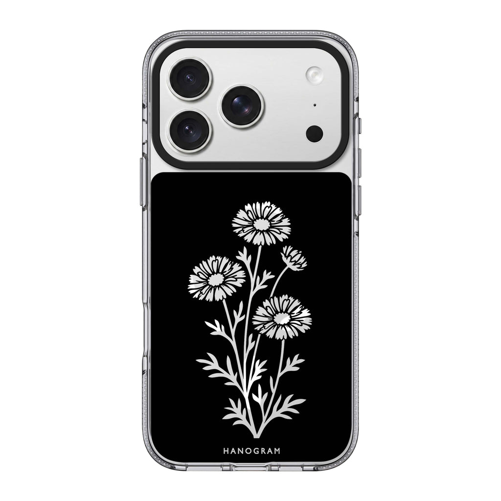 Chalk Daisy Stems iPhone 18 Pro Max Ultra Clear Case - Image 1