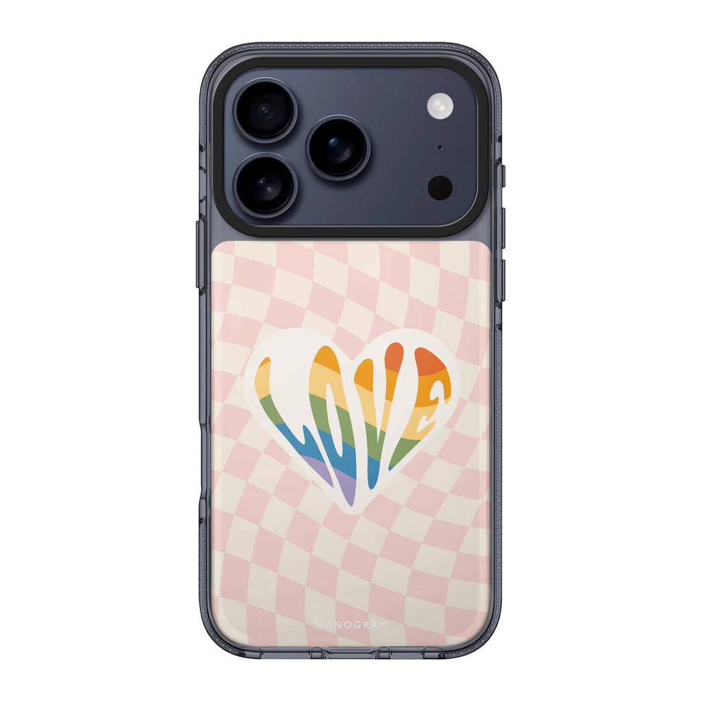 Rainbow LOVE multicolor heart romantic bright iPhone 17 Pro Max ultra clear case