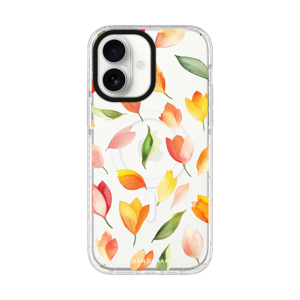 Tulip Rain iPhone 17 ultra clear MagSafe case, front product view