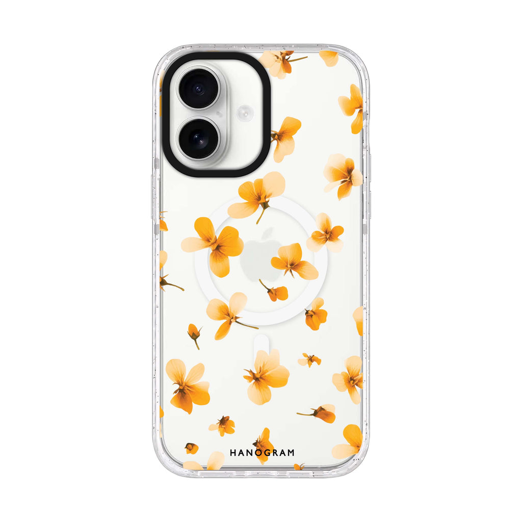 Golden Drift iPhone 17 ultra clear MagSafe case, front product view