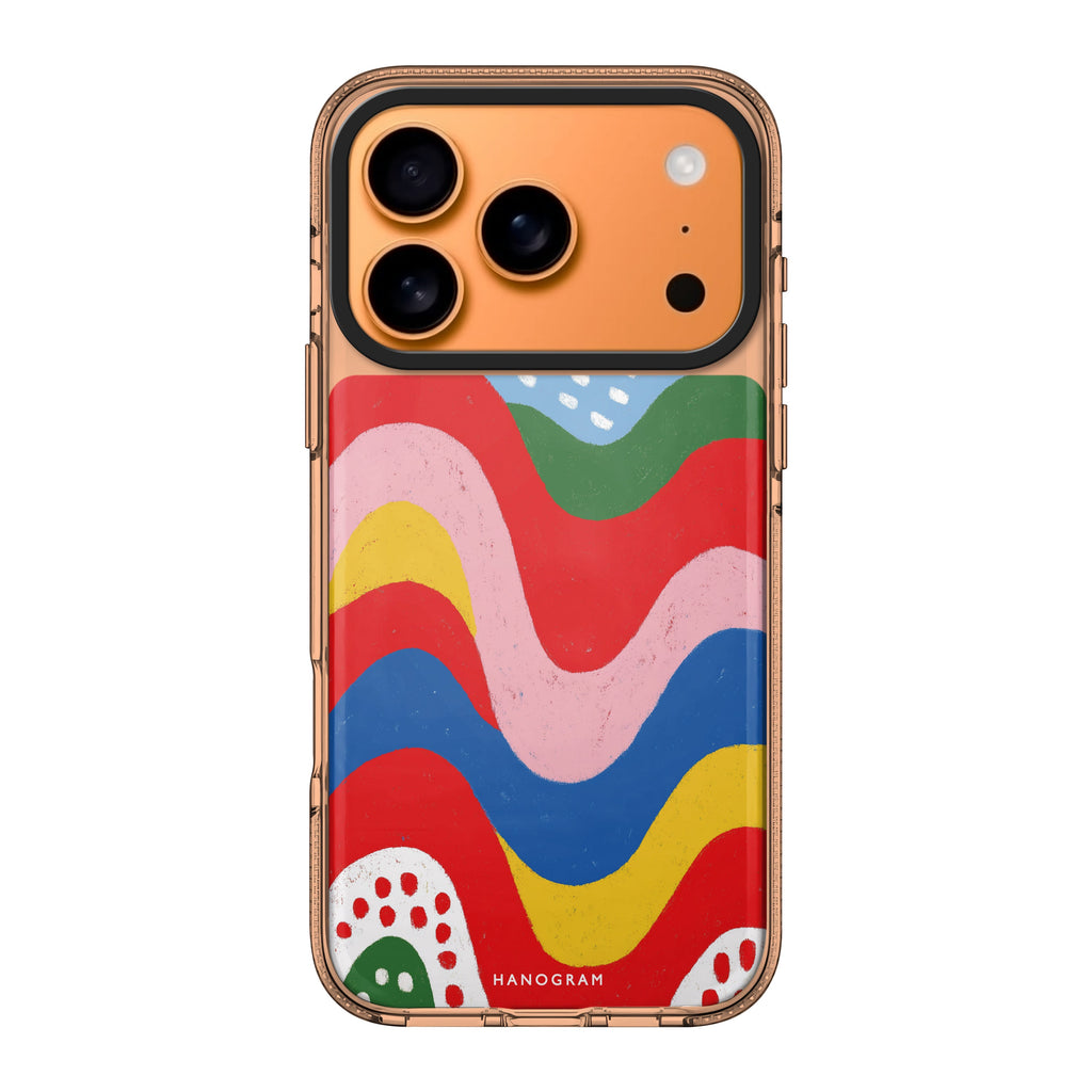 Candy Stripe Glow food pattern sparkle bright iPhone 17 Pro Max ultra clear case