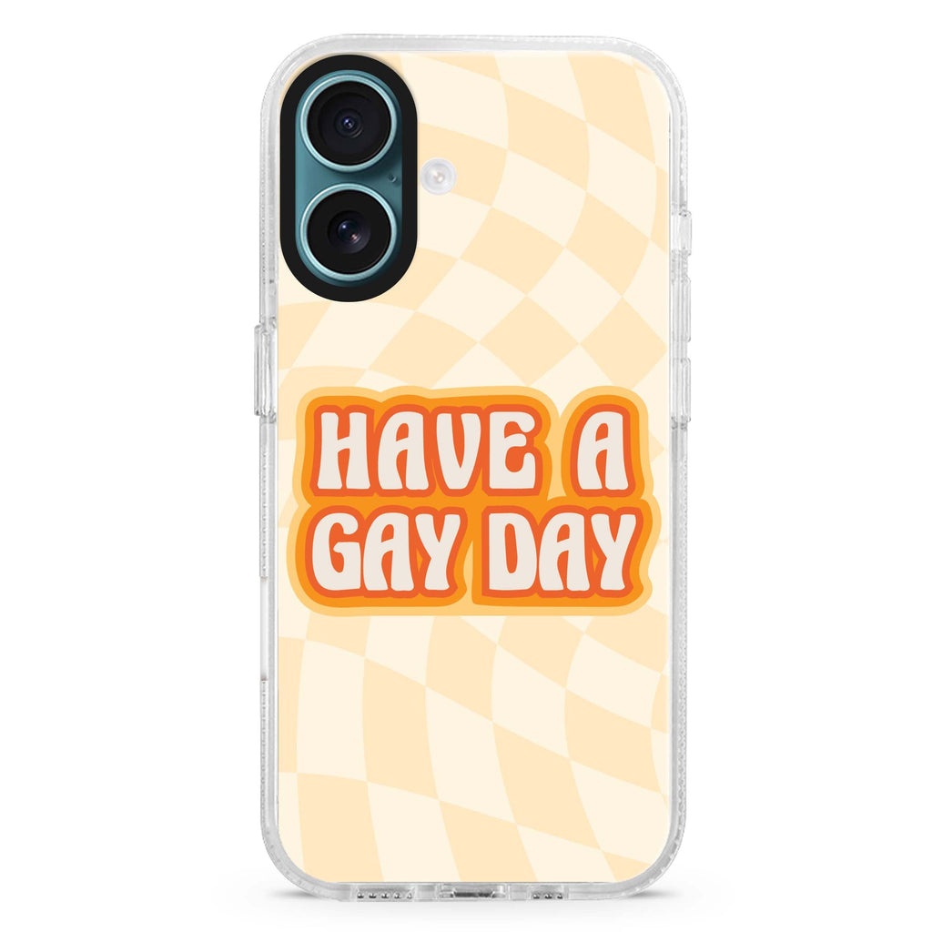 Have a Gay Day MagSafe Compatible iPhone 16 Ultra Clear Case - Personalized and Stylish Protection