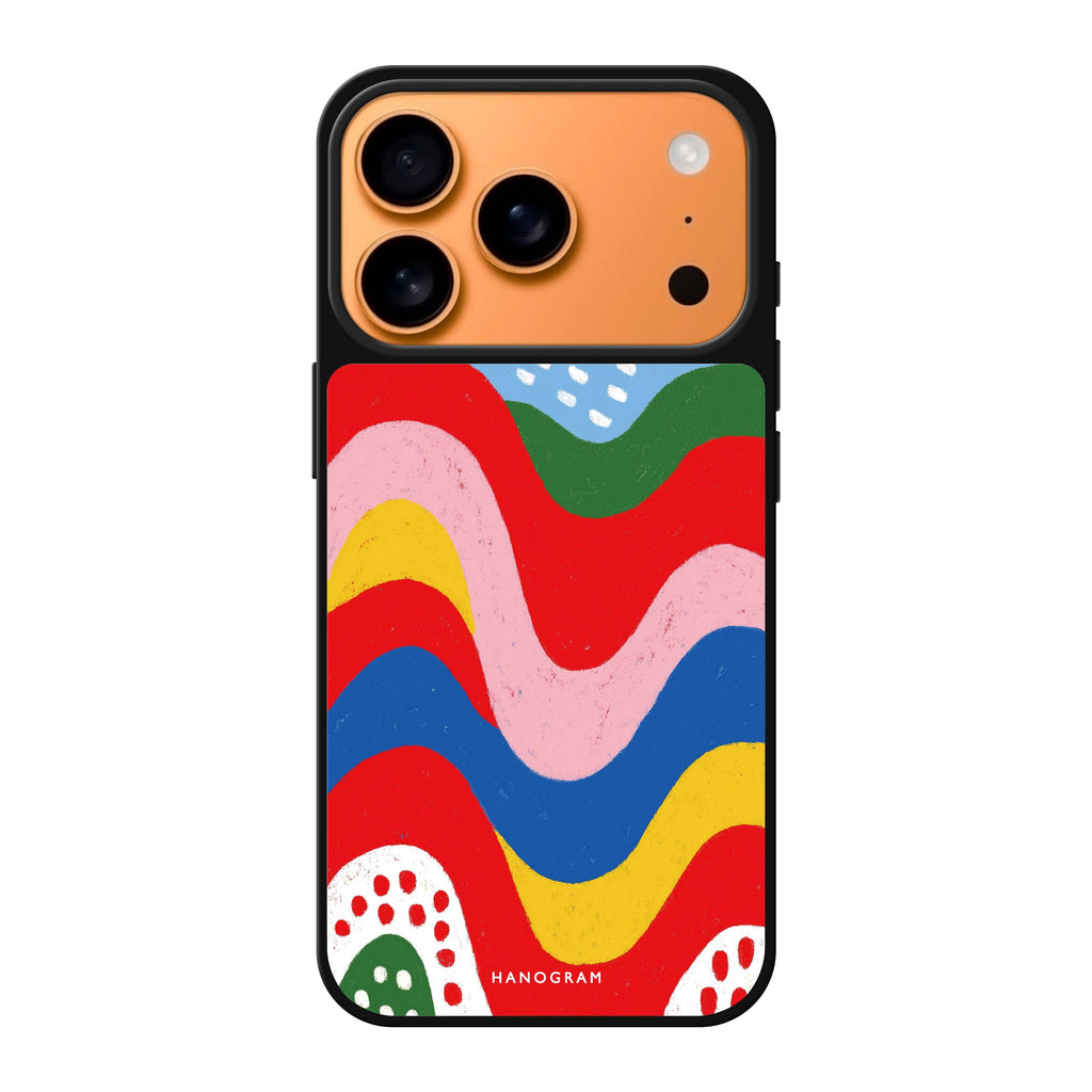 Candy Stripe Glow food pattern iPhone 17 Pro Max mirror case