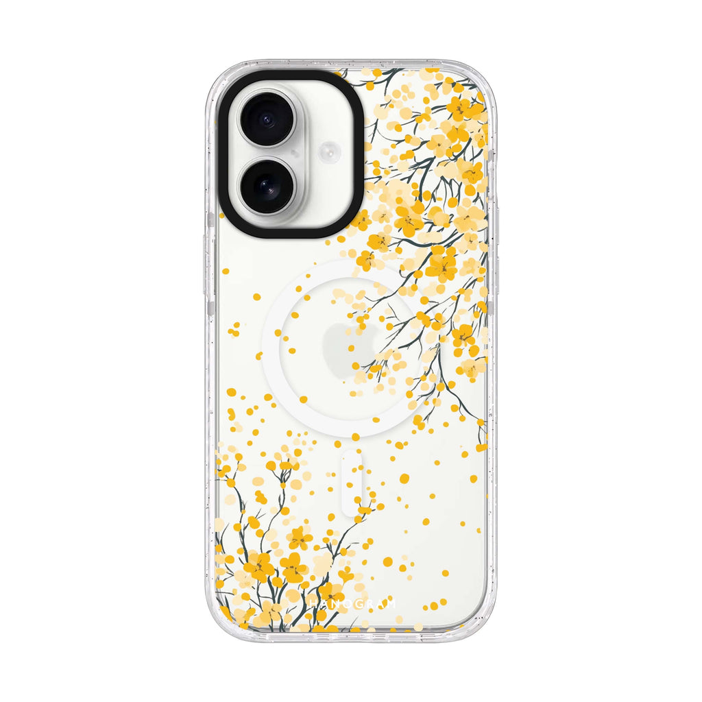 Butter Petals iPhone 17 ultra clear MagSafe case, front product view