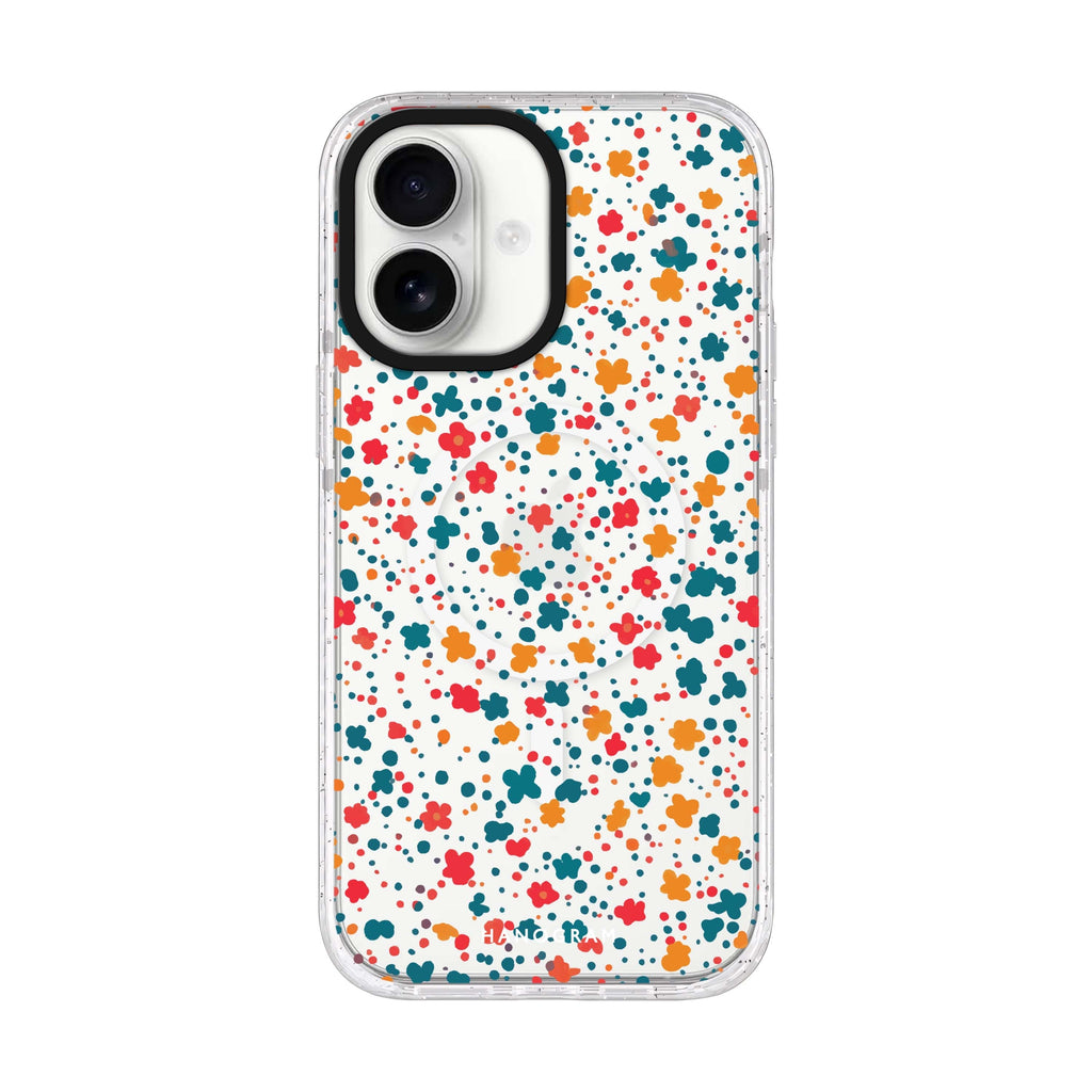 Vintage Sprig iPhone 17 ultra clear MagSafe case, front product view