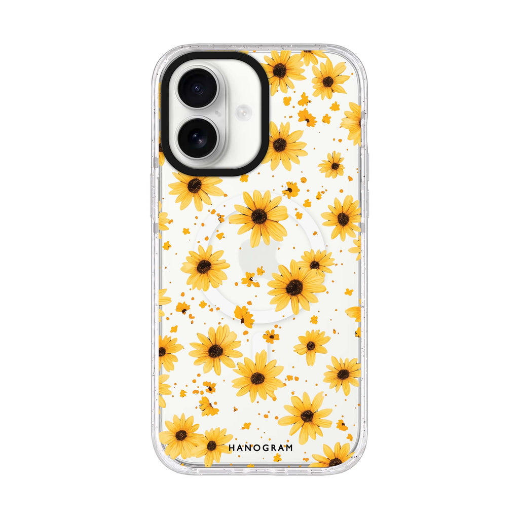 Golden Specks iPhone 17 ultra clear MagSafe case, front product view