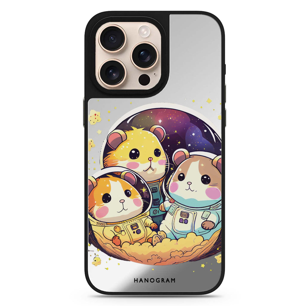 Cute Space Squirrels cute aesthetic design iPhone 16/15/14 Pro Max & Pro mirror case