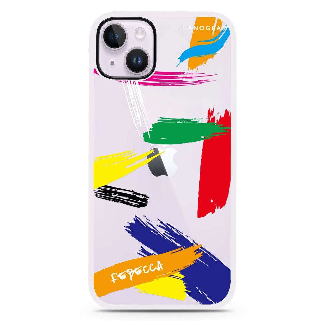Brush Paint iPhone 15 Plus Impact Guard Bumper Case