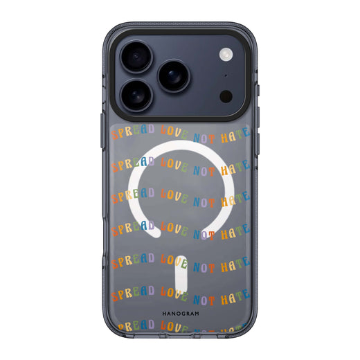 Spread Love not Hate heart romantic Valentine iPhone 17 Pro Max ultra clear case
