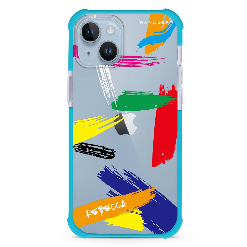 Brush Paint iPhone 15 Plus Ultra Shockproof Case