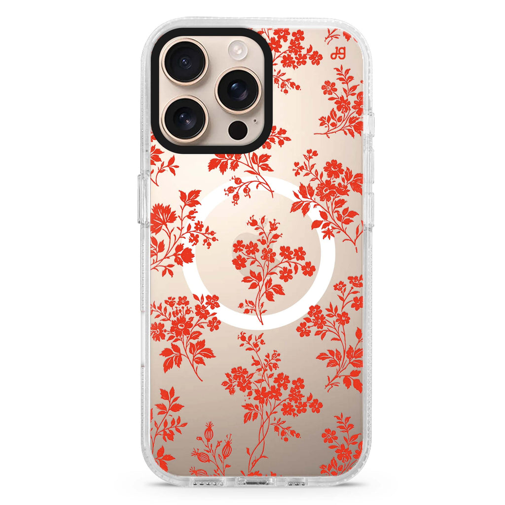 Scarlet Garden Toile MagSafe Compatible Ultra Clear Case for iPhone 16 Pro Max - main view