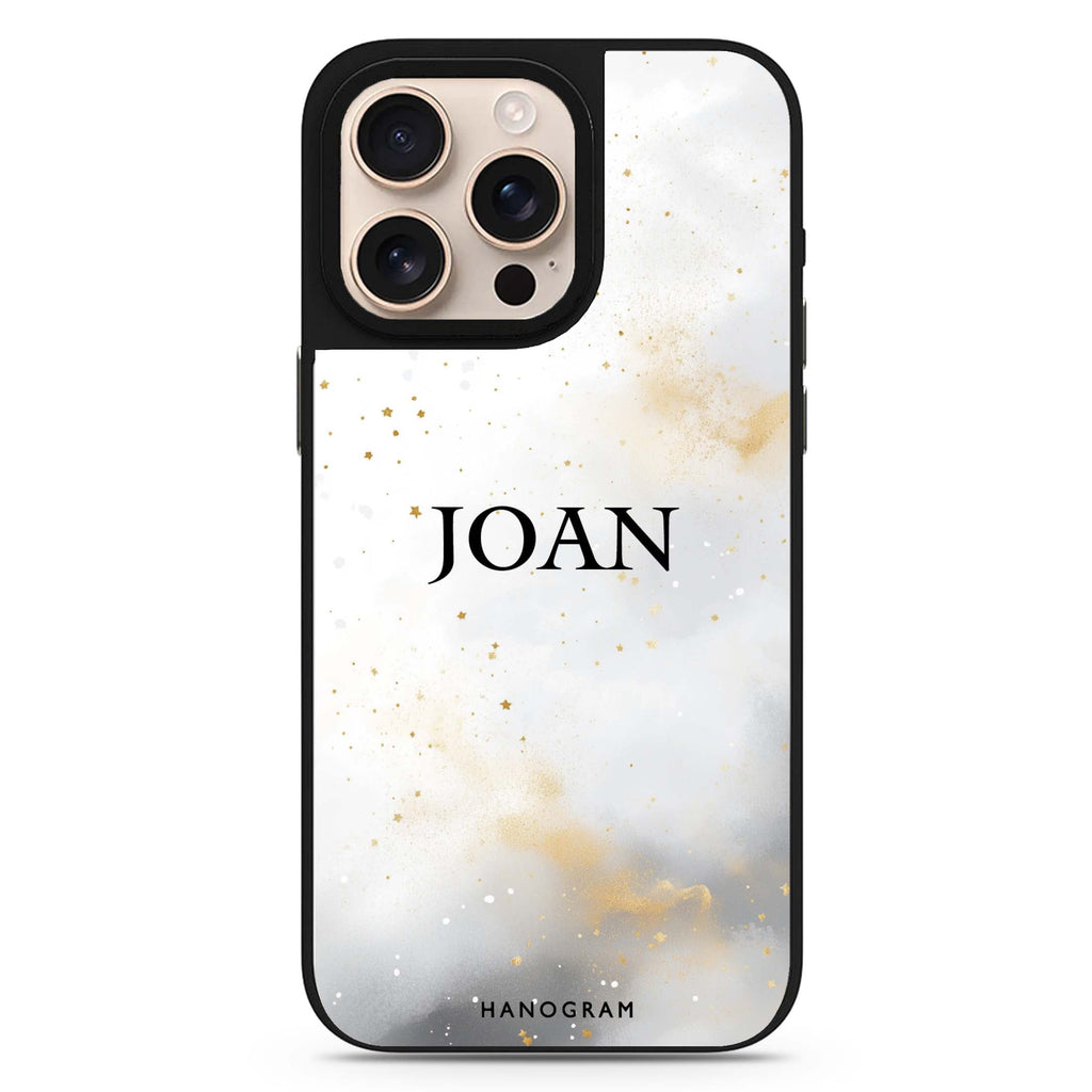 Starlight Haze personalized name MagSafe mirror case for iPhone 16/15/14 Pro Max and Pro, main view