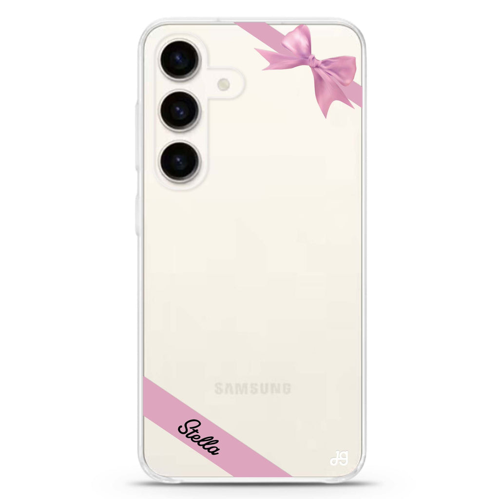 Pink Bow Samsung Galaxy Ultra Clear Case