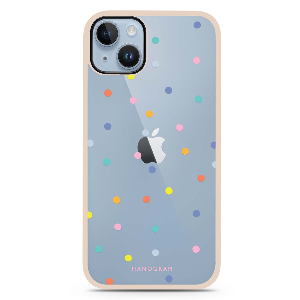 Colourful Dot Pattern iPhone 15 Plus Impact Guard Bumper Case