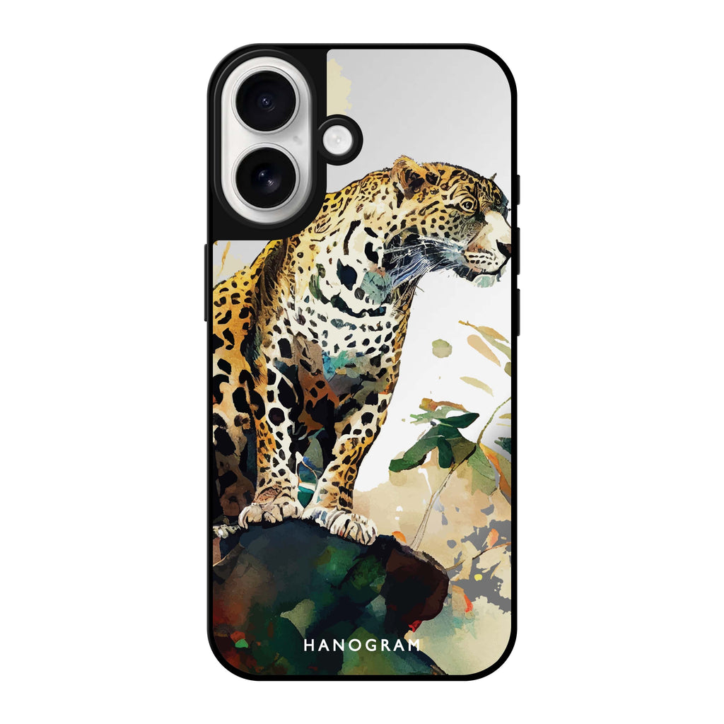 Reflective iPhone 16 Mirror Case –A leopard Design