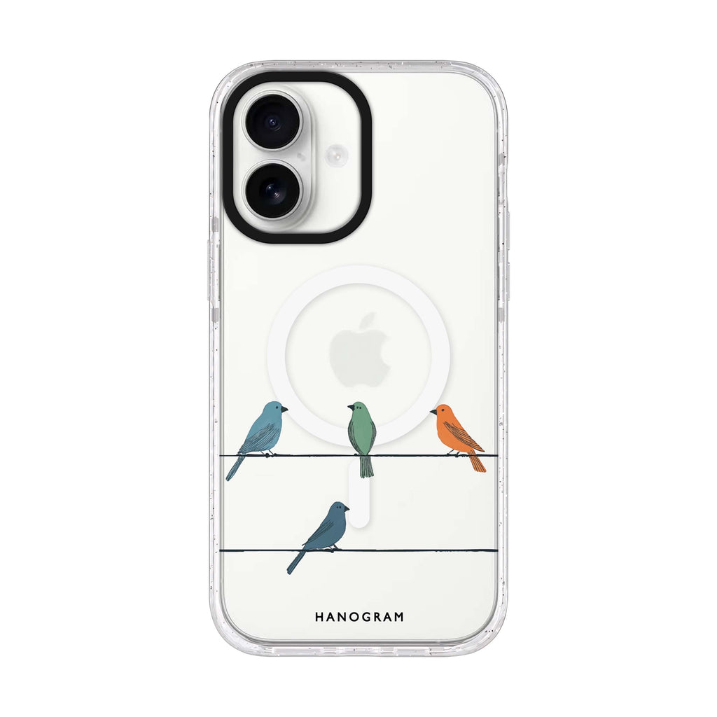 Three Little Hues iPhone 17 ultra clear MagSafe case, front product view