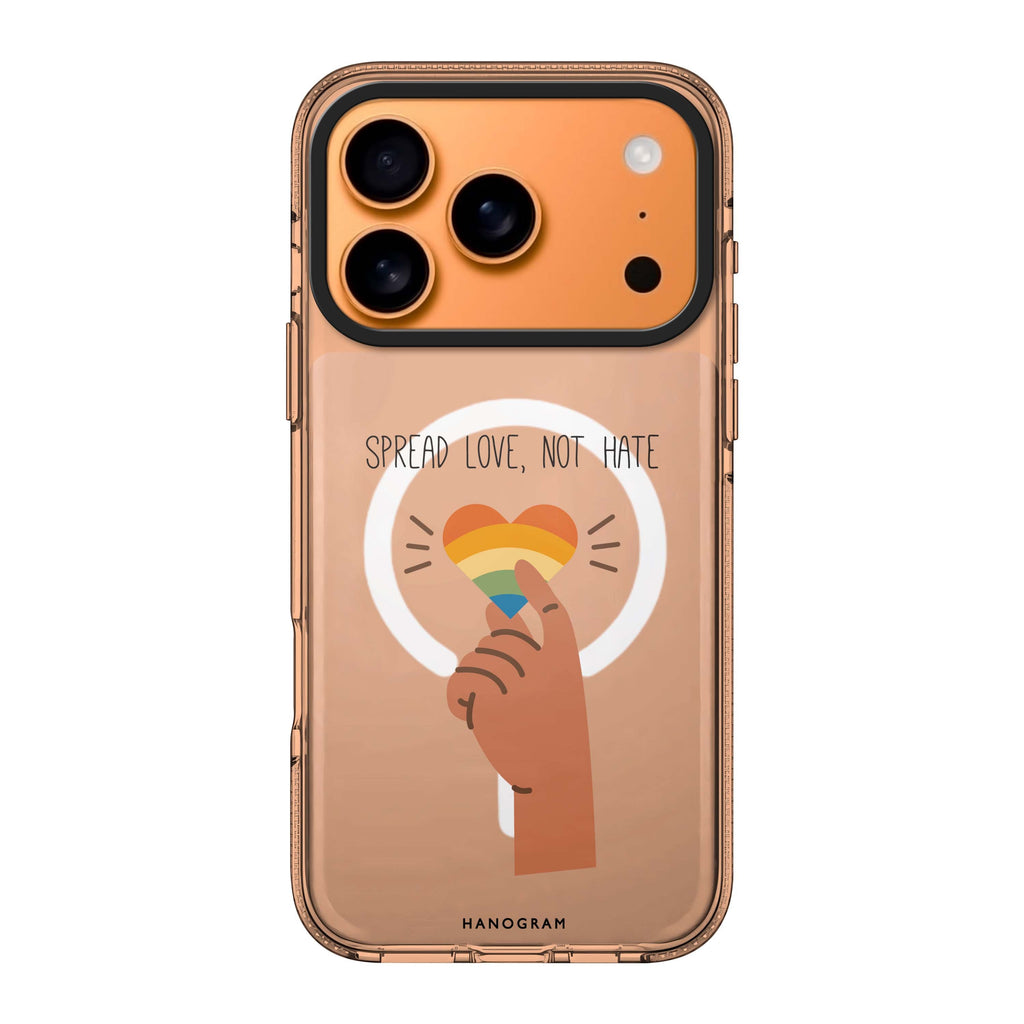 Spread Love heart romantic Valentine iPhone 17 Pro Max ultra clear case