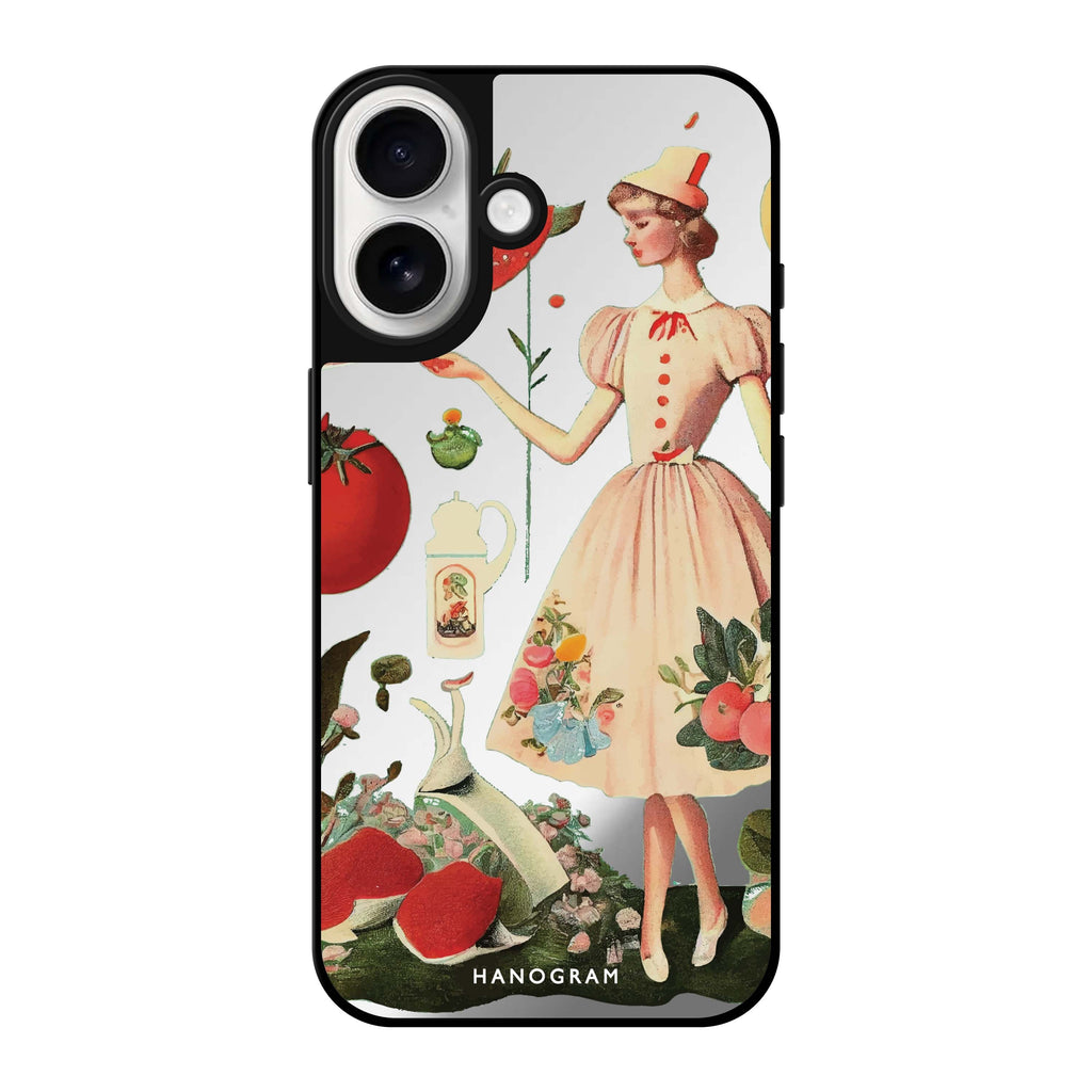Reflective iPhone 16 Mirror Case –Noble girl Design