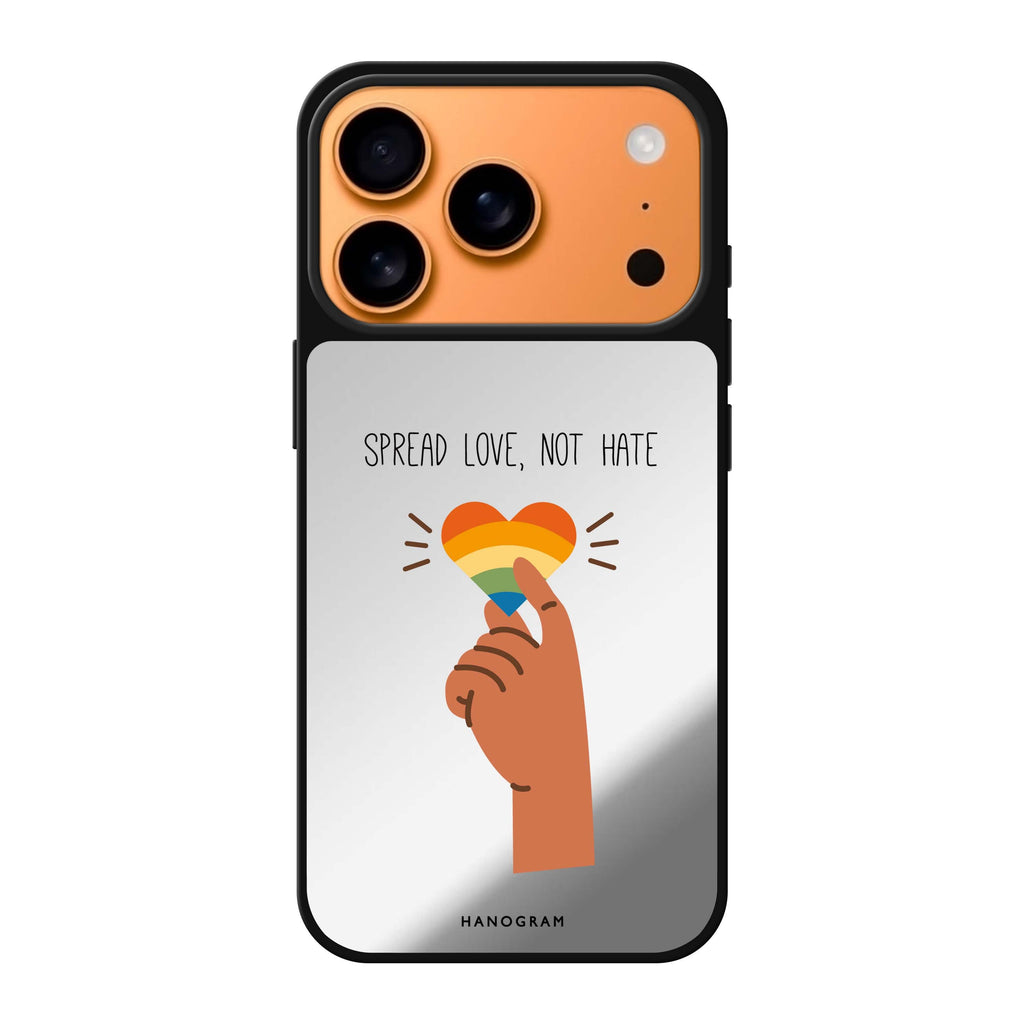 Spread Love valentines heart romantic iPhone 17 Pro Max mirror case