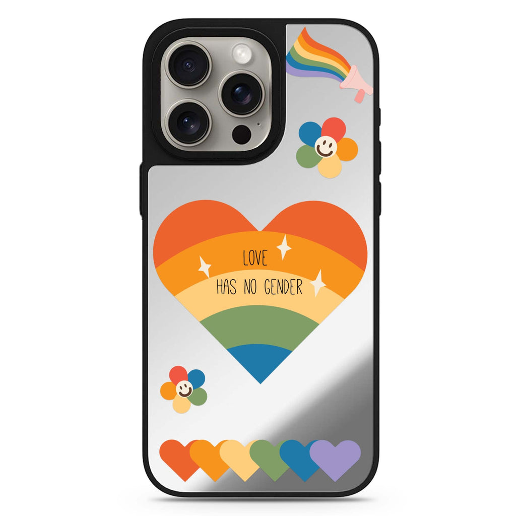 Love Has No Gender MagSafe compatible mirror case for iPhone 16/15/14 Pro Max and Pro, main view