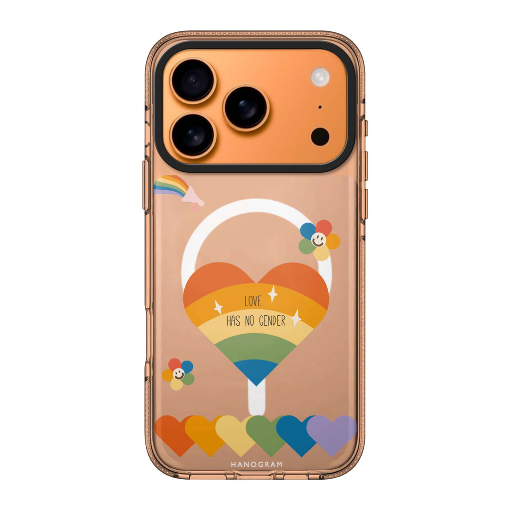 Love Has no gender heart romantic Valentine iPhone 17 Pro Max ultra clear case