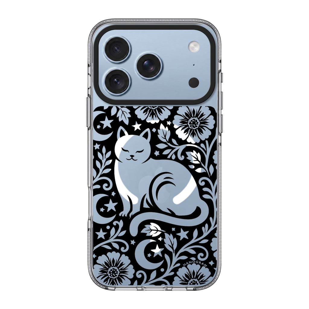 The Lunar Garden Cat iPhone 18 Pro Max Ultra Clear Case - Image 1