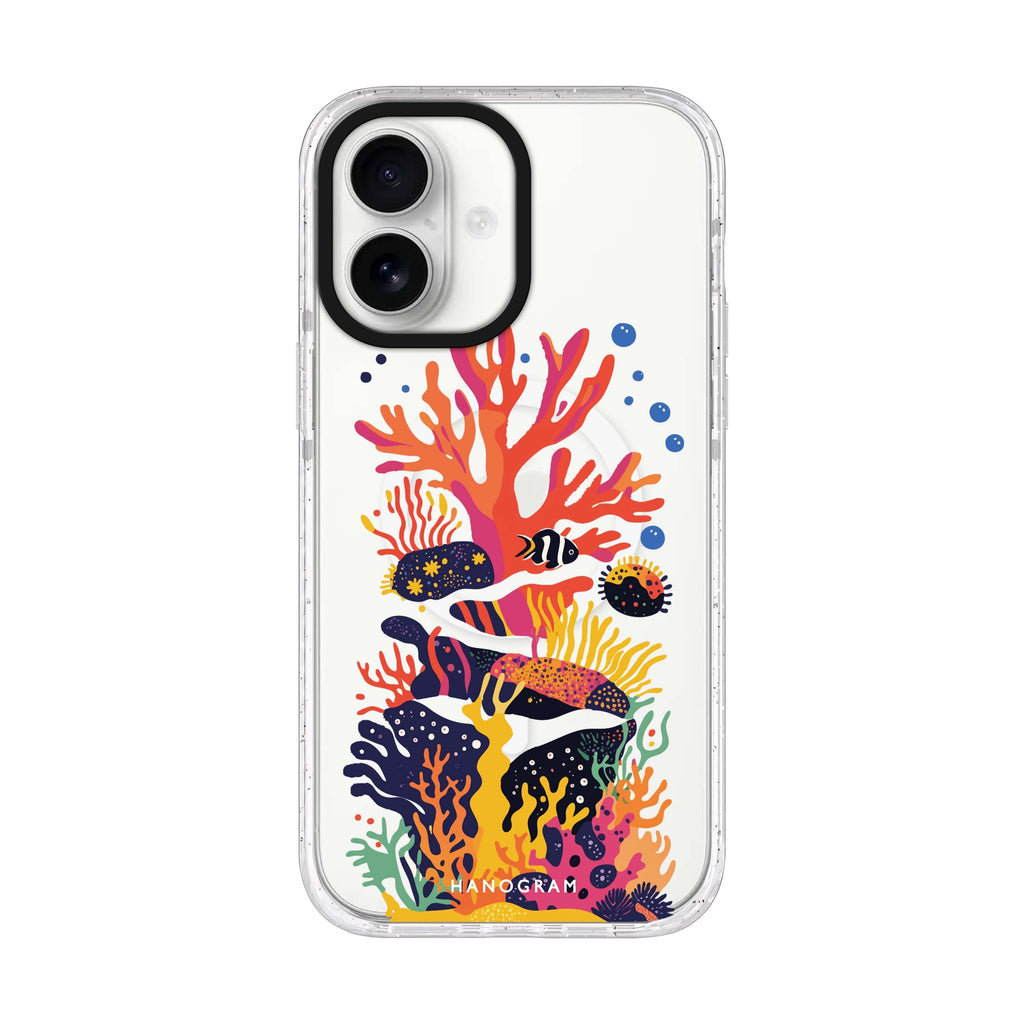Groovy Reef iPhone 17 ultra clear MagSafe case, front product view