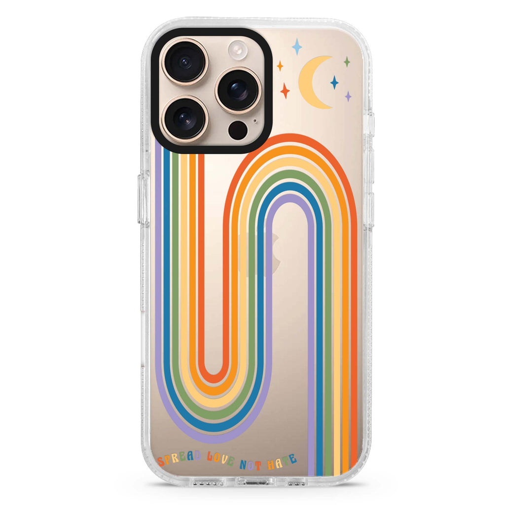 Spread Love with rainbow iPhone 16 Pro & 16 Pro Max Case - Personalized and Stylish Protection