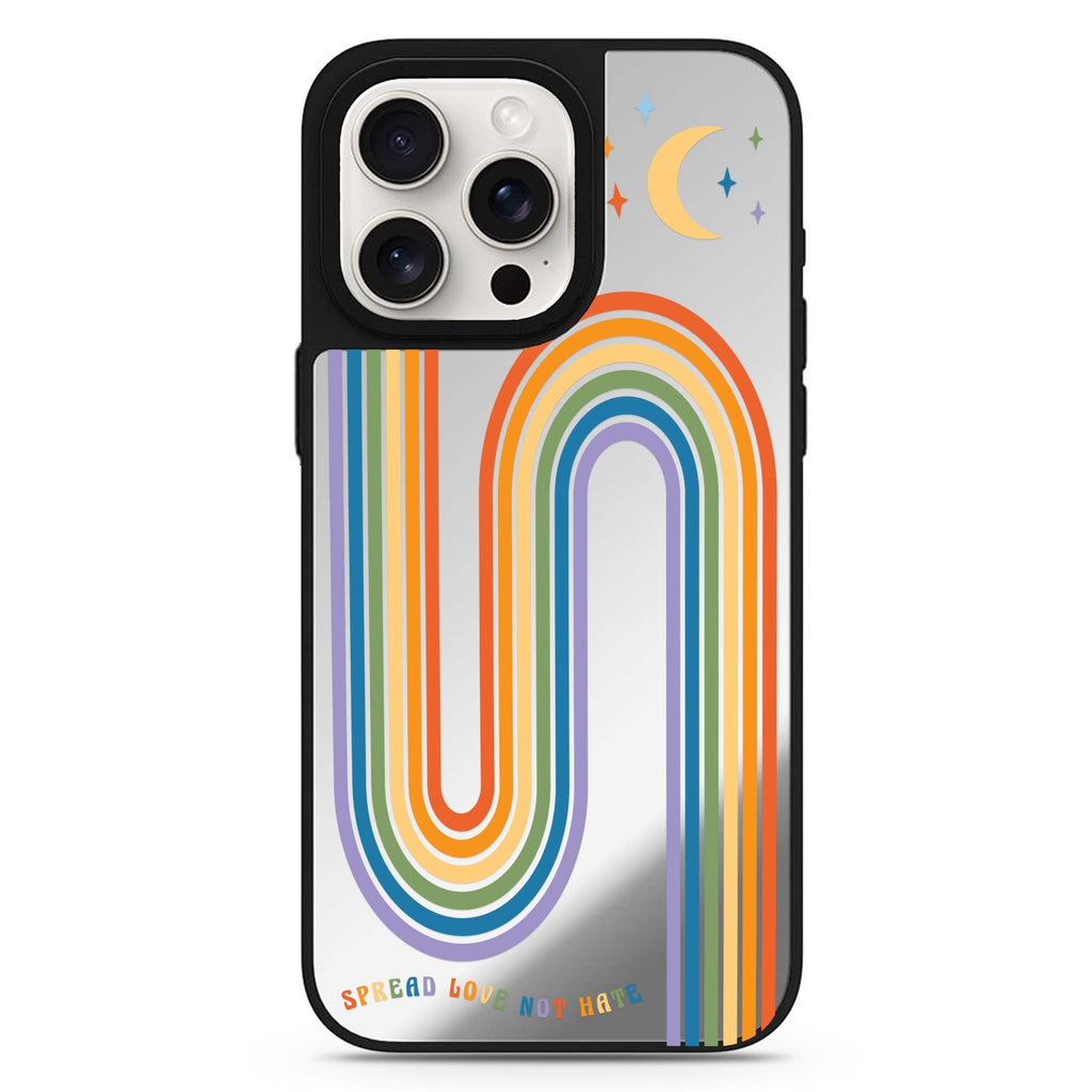Spread Love with Rainbow MagSafe compatible mirror case for iPhone 16/15/14 Pro Max and Pro, main view