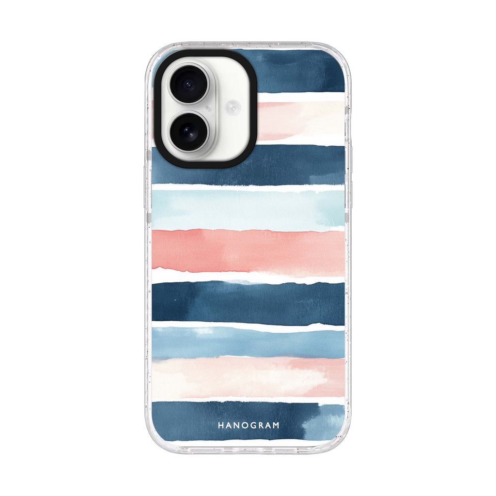 Seabreeze Stripes iPhone 17 ultra clear MagSafe case, front product view