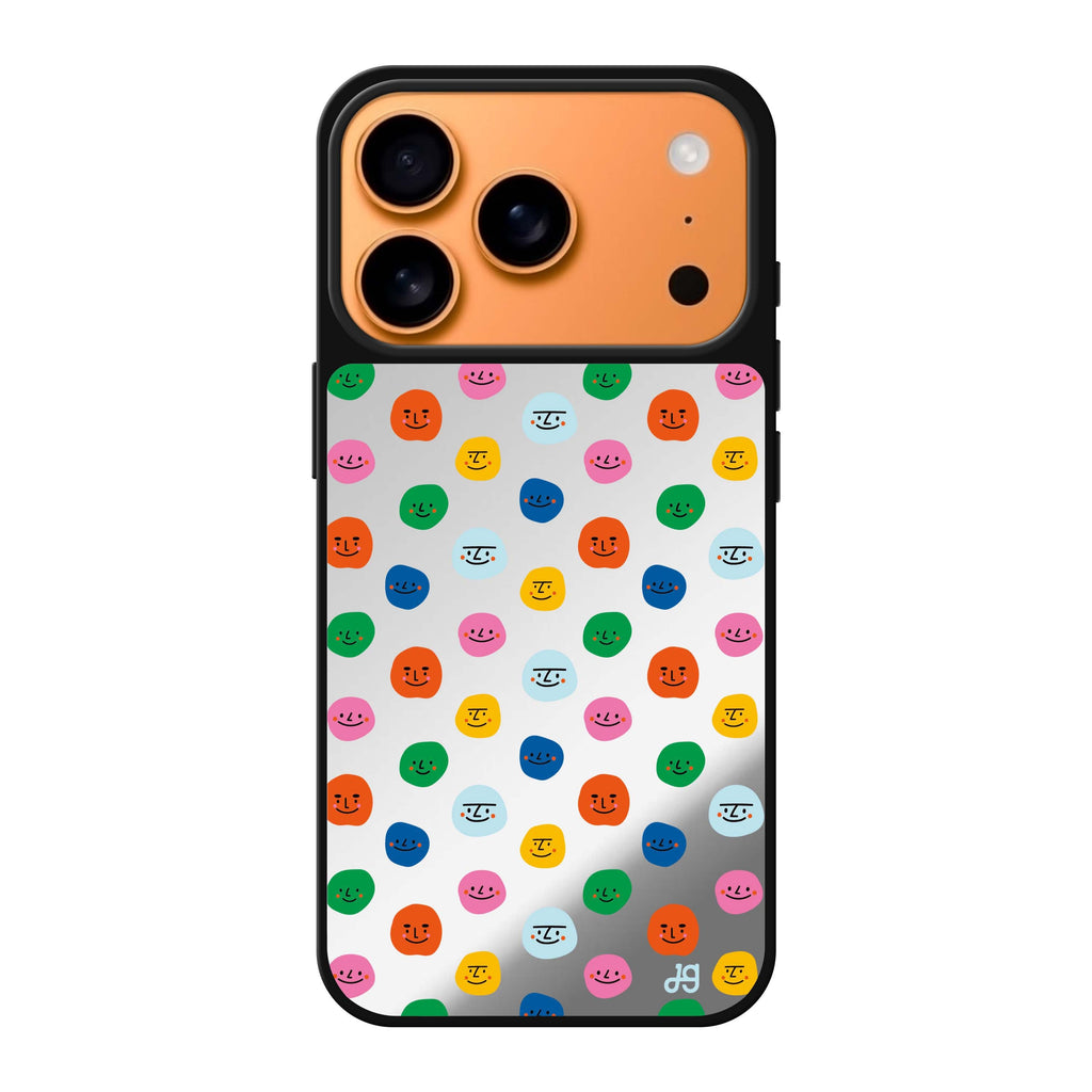 Make me smile typography playful iPhone 17 Pro Max mirror case