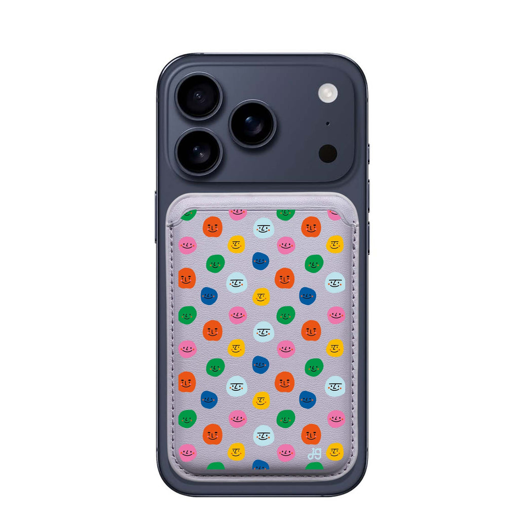 Make Me Smile MagSafe wallet for iPhone, slim magnetic card holder, main view