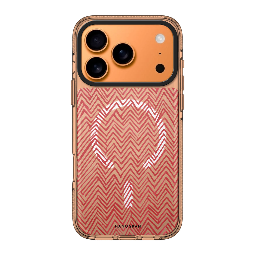 Crimson Currents red abstract iPhone 17 Pro Max ultra clear case