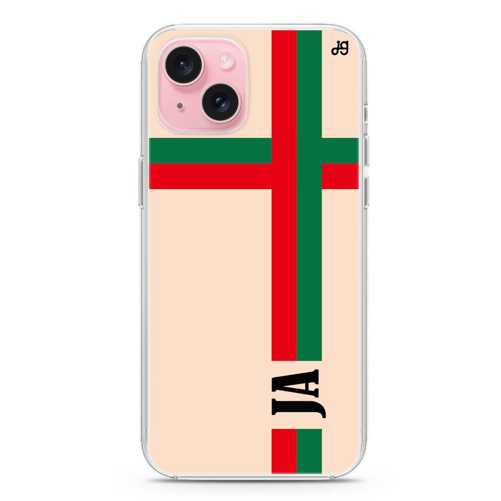 Matching Stripes iPhone 15 plus Ultra Clear Case