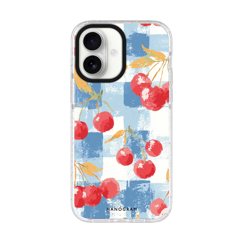 Cherry Picnic iPhone 17 ultra clear MagSafe case, front product view
