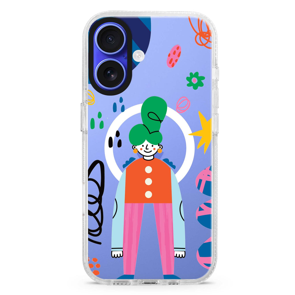 Abstract People MagSafe Compatible iPhone 16 Ultra Clear Case - Personalized and Stylish Protection