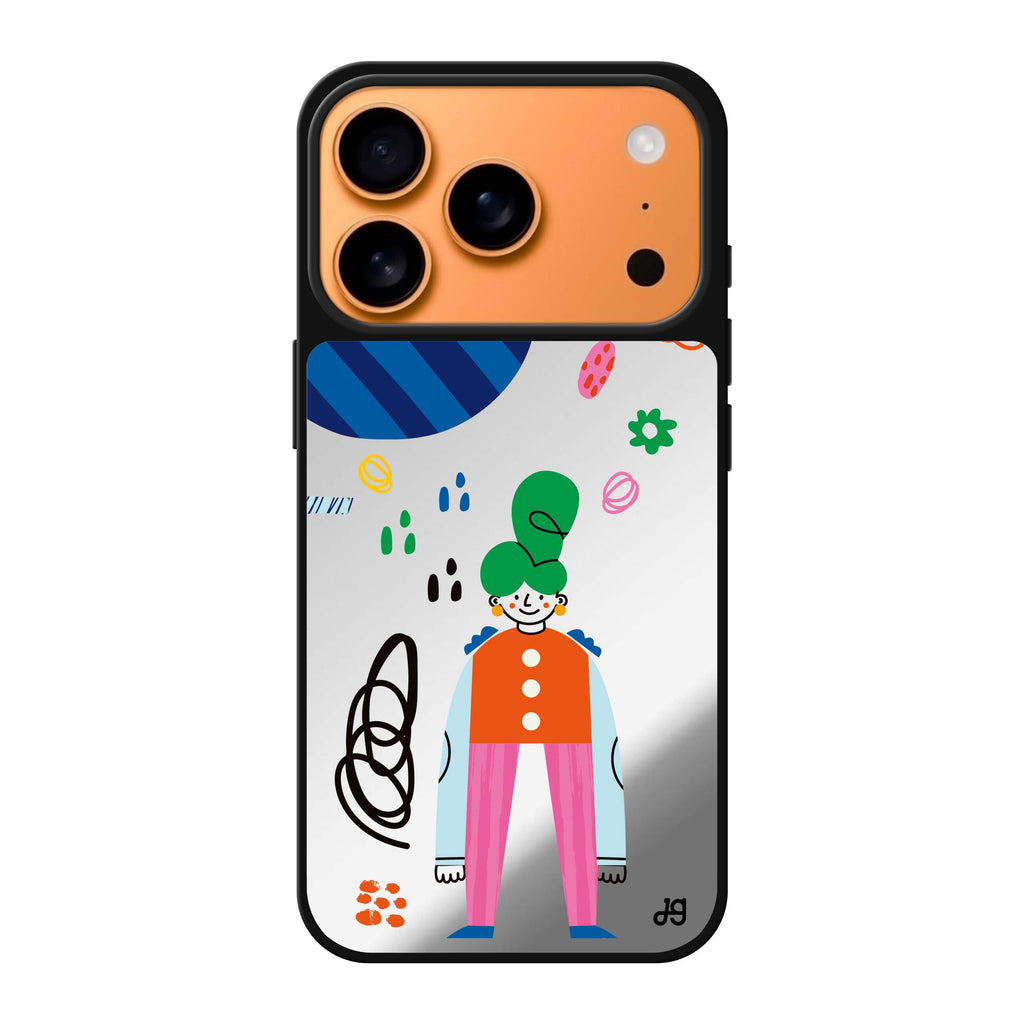 Abstract People #1 abstract portrait iPhone 17 Pro Max mirror case