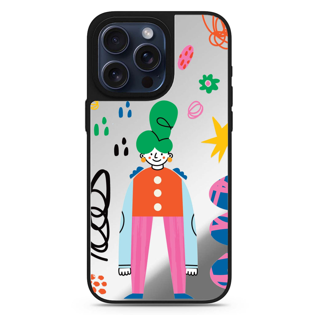 Abstract People #2 MagSafe compatible mirror case for iPhone 16/15/14 Pro Max and Pro, main view