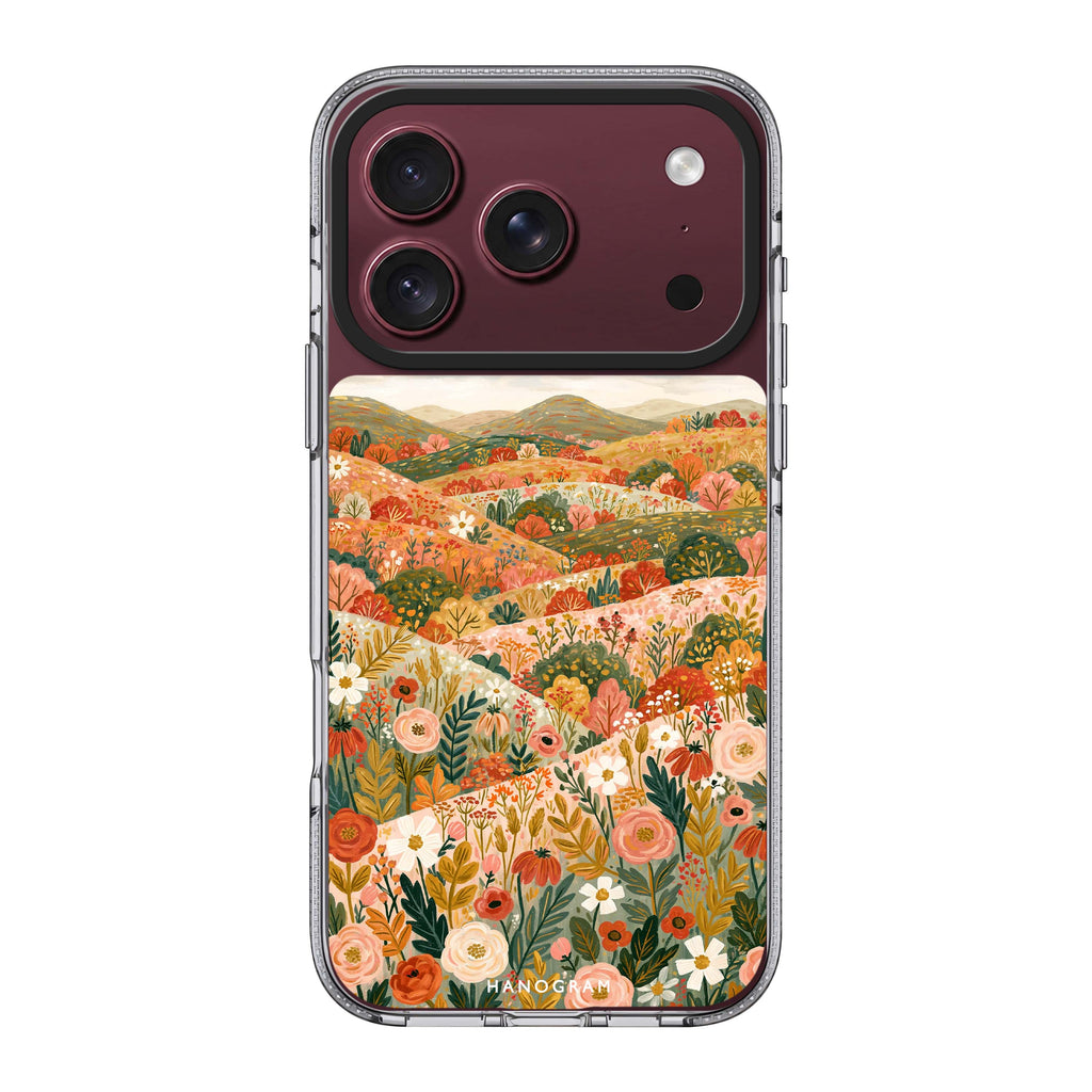 Hills Sewn with Flowers iPhone 18 Pro Max Ultra Clear Case - Image 1