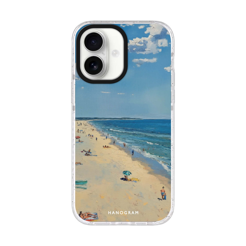 Day Off by the Sea iPhone 17 ultra clear MagSafe case, front product view