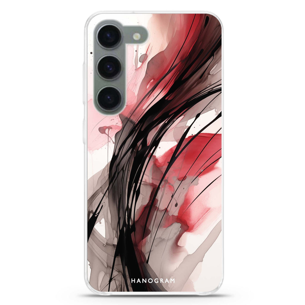 Artisan Strokes ultra-clear case for Samsung Galaxy S23/S22, front view