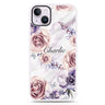 White Marble & Flower iPhone 15 Impact Guard Bumper Case