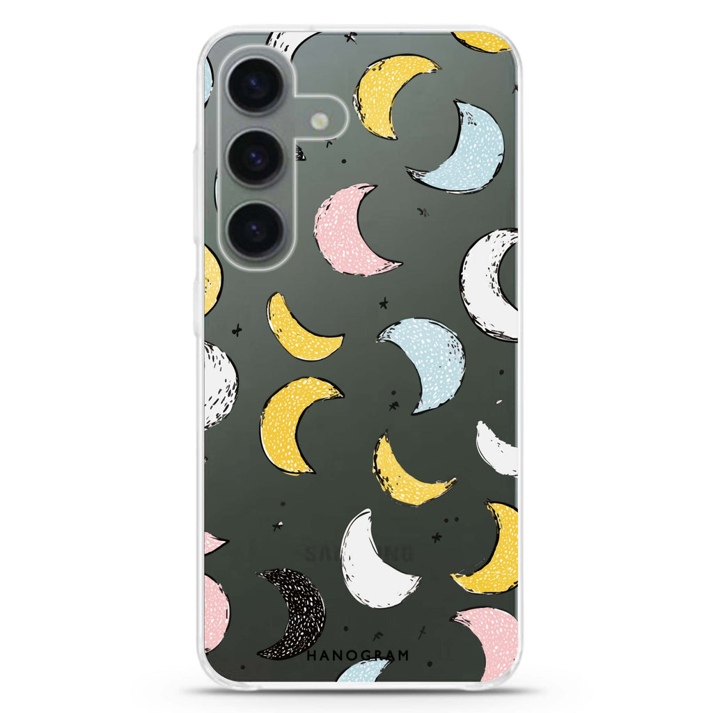 Dreamy Moon Doodles Samsung Galaxy Ultra Clear Case